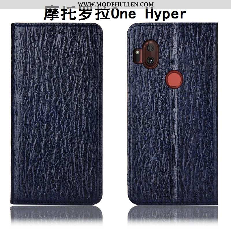 Hülle Motorola One Hyper Muster Schutz Folio Rot Anti-sturz Case Handy Rote