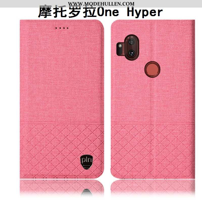 Hülle Motorola One Hyper Schutz Alles Inklusive Handy Rosa Folio Case