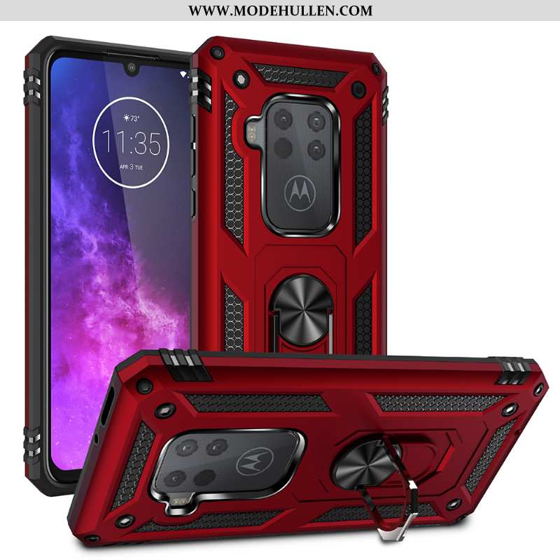 Hülle Motorola One Zoom Anti-sturz An Bord Rot Handy Schwer Halterung Alles Inklusive Rote