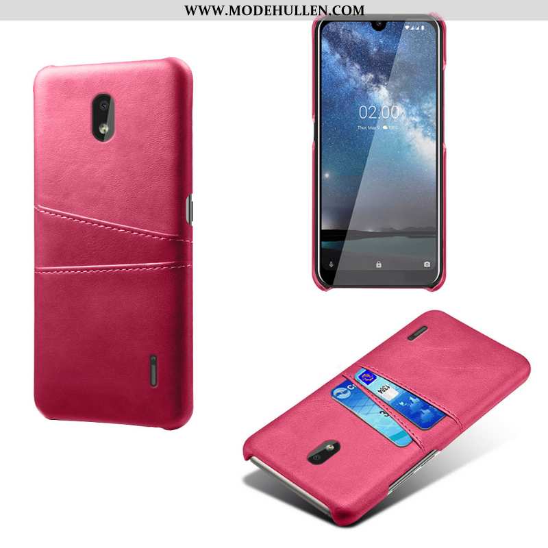 Hülle Nokia 2.2 Trend Schutz Handy Leder Rosa Qualität Case