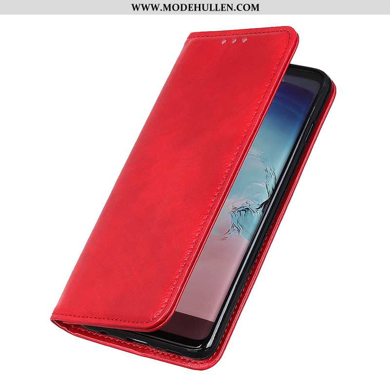 Hülle Nokia 2.3 Muster Case Litchi Magnetismus Handy Rot Rote
