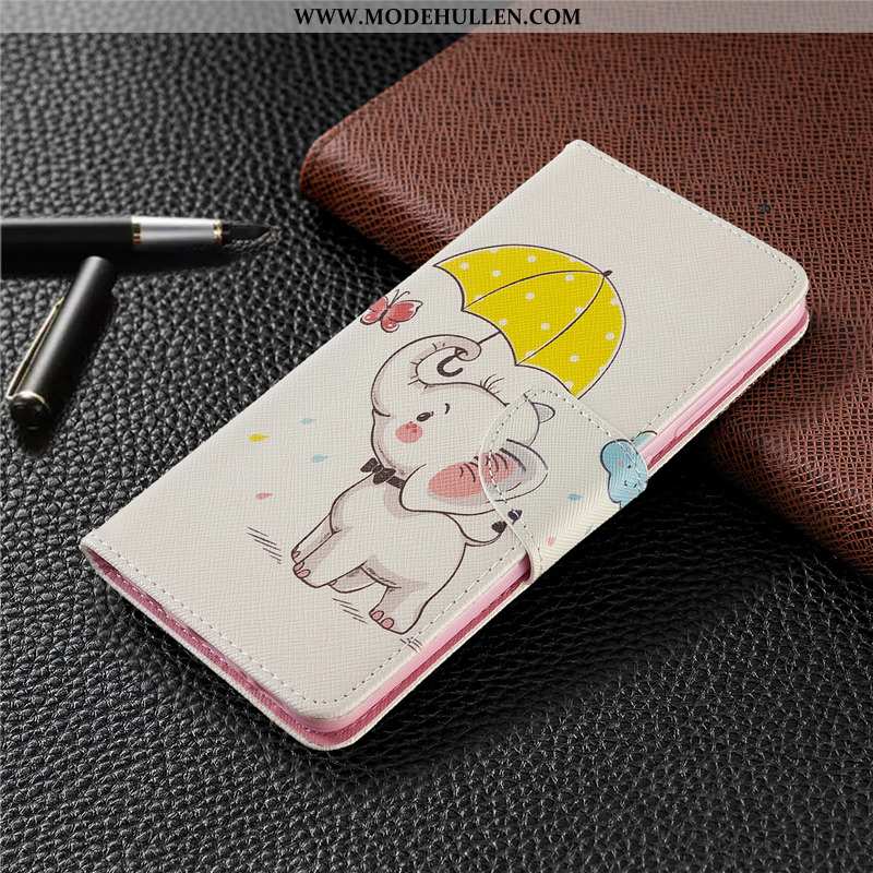 Hülle Nokia 2.3 Schutz Lederhülle Handy Weiß Folio Case Karikatur Weiße