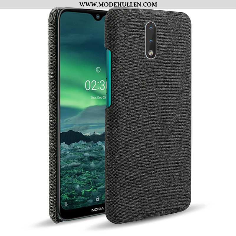 Hülle Nokia 2.3 Schutz Stoff Case Handy Braun