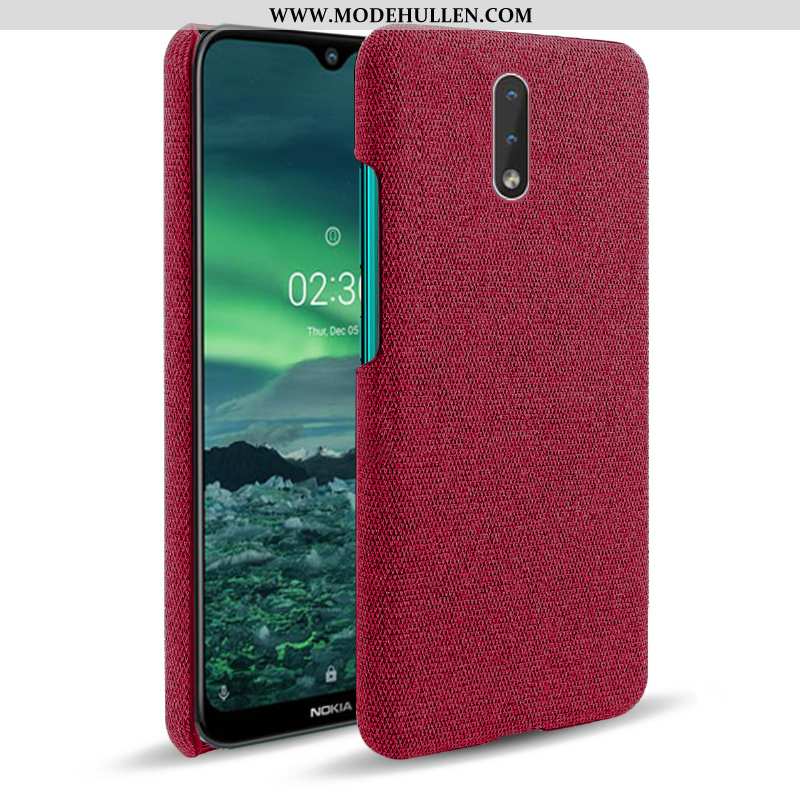 Hülle Nokia 2.3 Schutz Stoff Case Handy Braun