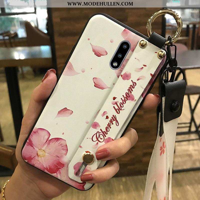 Hülle Nokia 2.3 Weiche Hängende Verzierungen Rosa Trend Blumen Halterung Mini