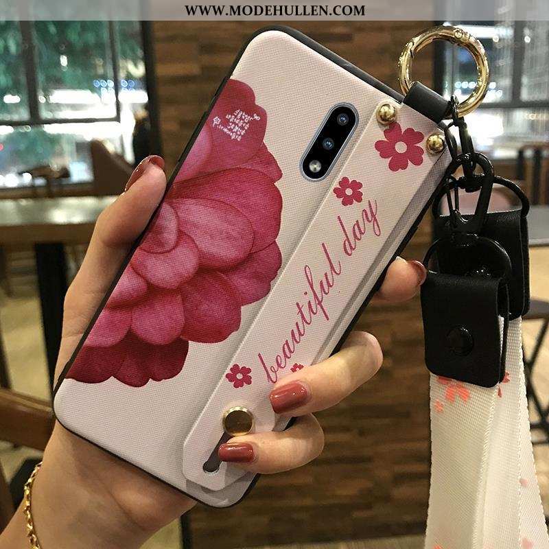 Hülle Nokia 2.3 Weiche Hängende Verzierungen Rosa Trend Blumen Halterung Mini