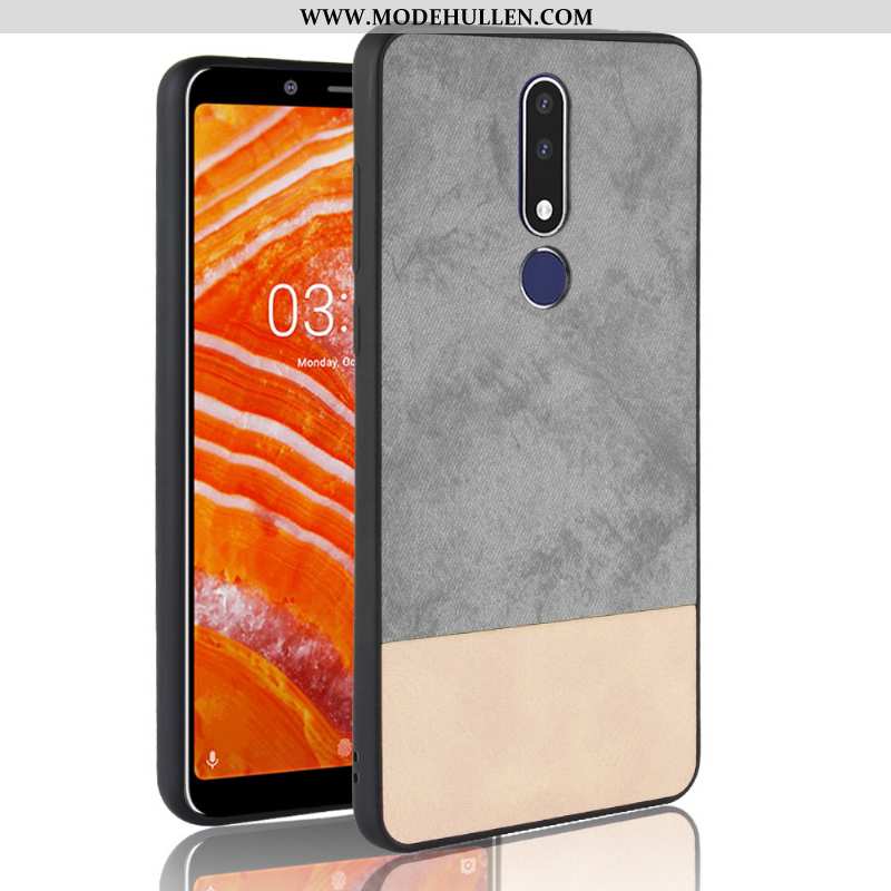 Hülle Nokia 3.1 Plus Muster Schutz Rot Case Alles Inklusive Handy Denim Rote