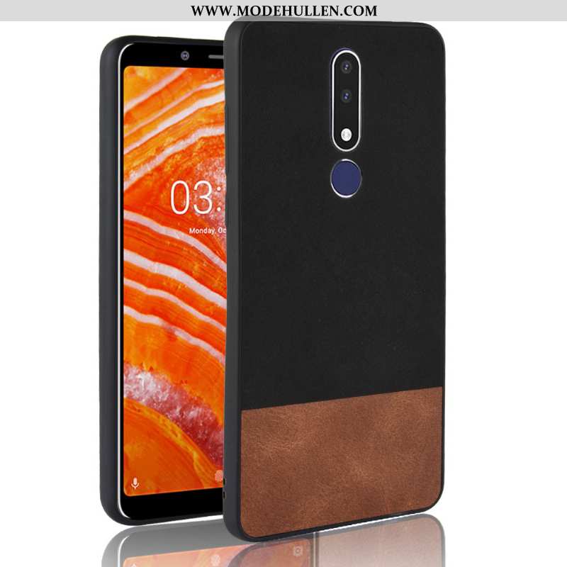 Hülle Nokia 3.1 Plus Muster Schutz Rot Case Alles Inklusive Handy Denim Rote