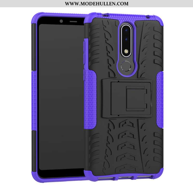 Hülle Nokia 3.1 Plus Schutz Muster Case Blau Anti-sturz Handy