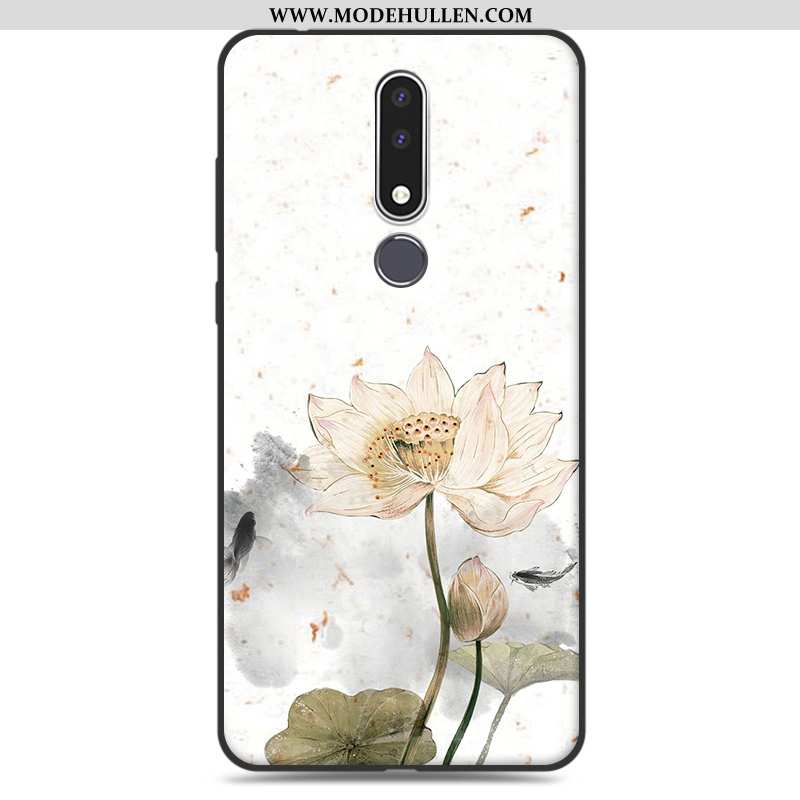 Hülle Nokia 3.1 Plus Silikon Schutz Weiche Case Anti-sturz Nubuck Rosa