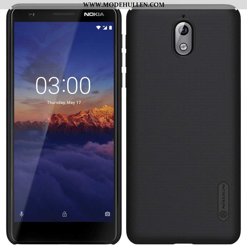 Hülle Nokia 3.1 Schutz Nubuck Schwer Schwarz Handy Gold