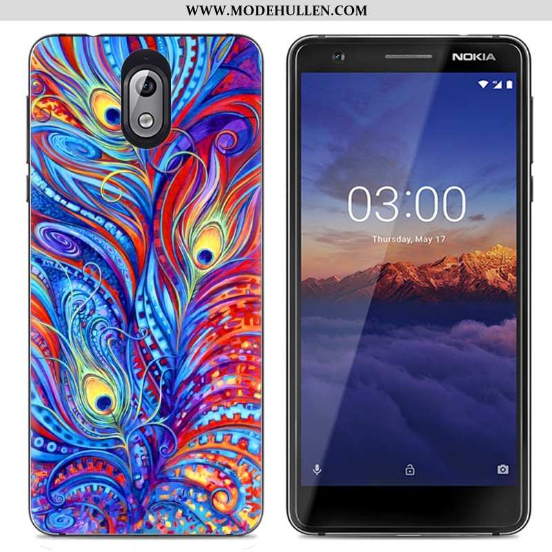 Hülle Nokia 3.1 Weiche Schutz Transparent Karikatur Farbe Kreativ Einfach Bunte