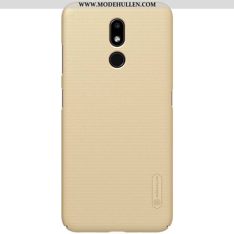 Hülle Nokia 3.2 Dünne Nubuck Handy Anti-sturz Case Schwer Gold