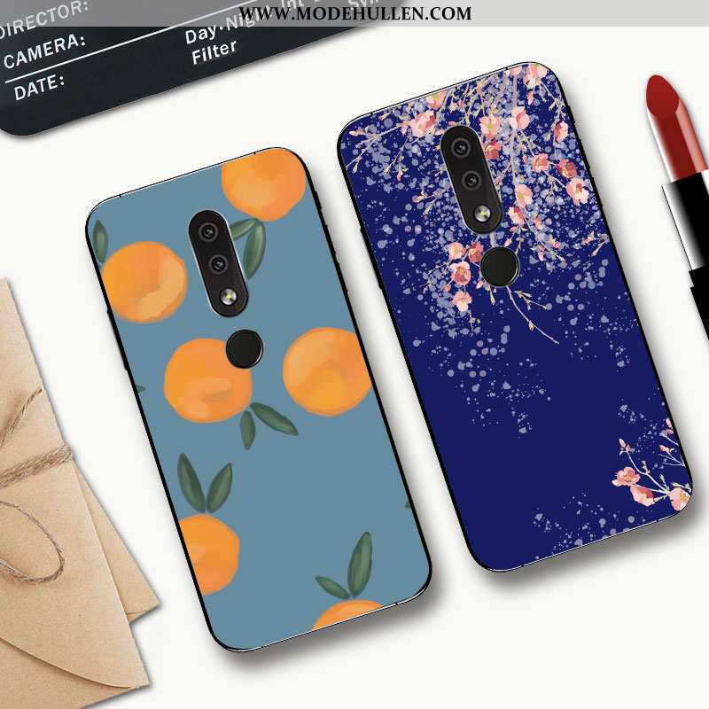 Hülle Nokia 4.2 Schutz Kreativ Case Alles Inklusive Karikatur Weiche Silikon Dunkelblau