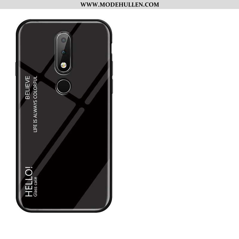 Hülle Nokia 4.2 Silikon Schutz Temperieren Case Handy Glas Rote