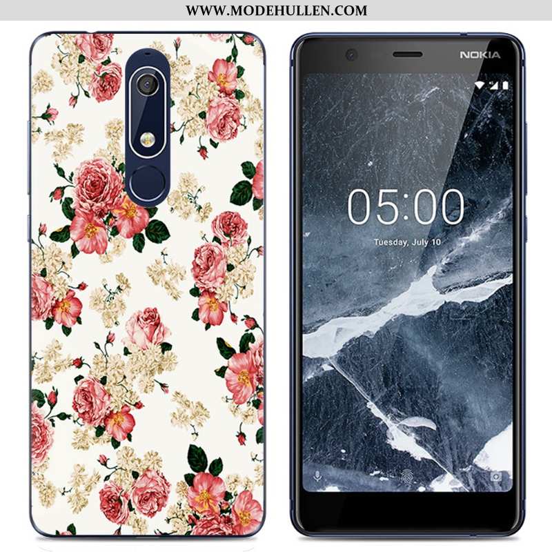 Hülle Nokia 5.1 Karikatur Trend Kreativ Rosa Handy Schutz Weiche