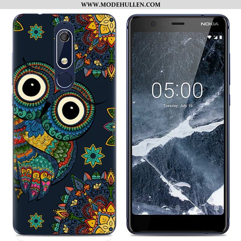 Hülle Nokia 5.1 Karikatur Trend Kreativ Rosa Handy Schutz Weiche