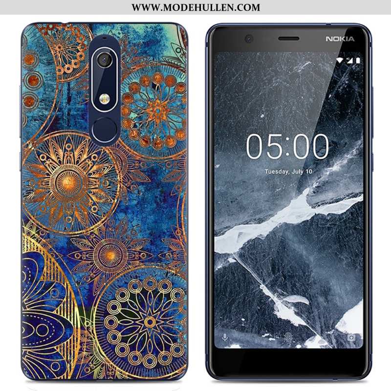 Hülle Nokia 5.1 Karikatur Trend Kreativ Rosa Handy Schutz Weiche