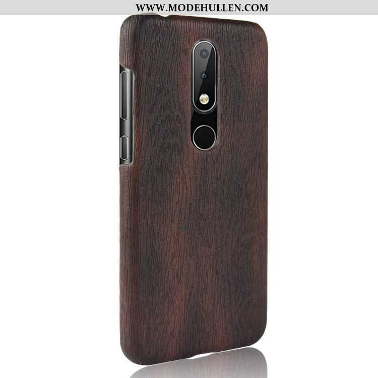 Hülle Nokia 5.1 Plus Muster Aus Holz Anti-sturz Schutz Handy Case Braun