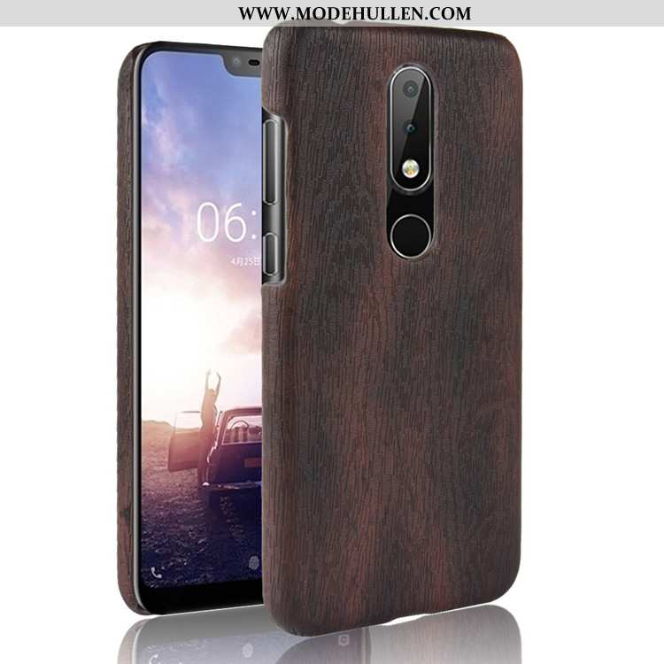 Hülle Nokia 5.1 Plus Muster Aus Holz Anti-sturz Schutz Handy Case Braun