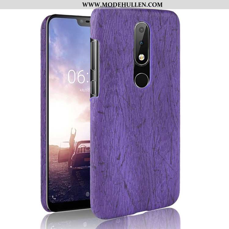 Hülle Nokia 5.1 Plus Muster Aus Holz Anti-sturz Schutz Handy Case Braun