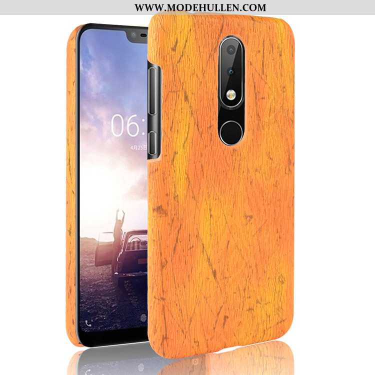 Hülle Nokia 5.1 Plus Muster Aus Holz Anti-sturz Schutz Handy Case Braun