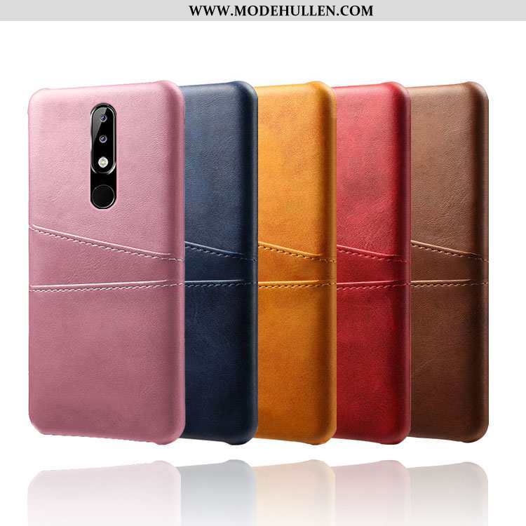 Hülle Nokia 5.1 Plus Schutz Leder Anti-sturz Rosa Case Handy