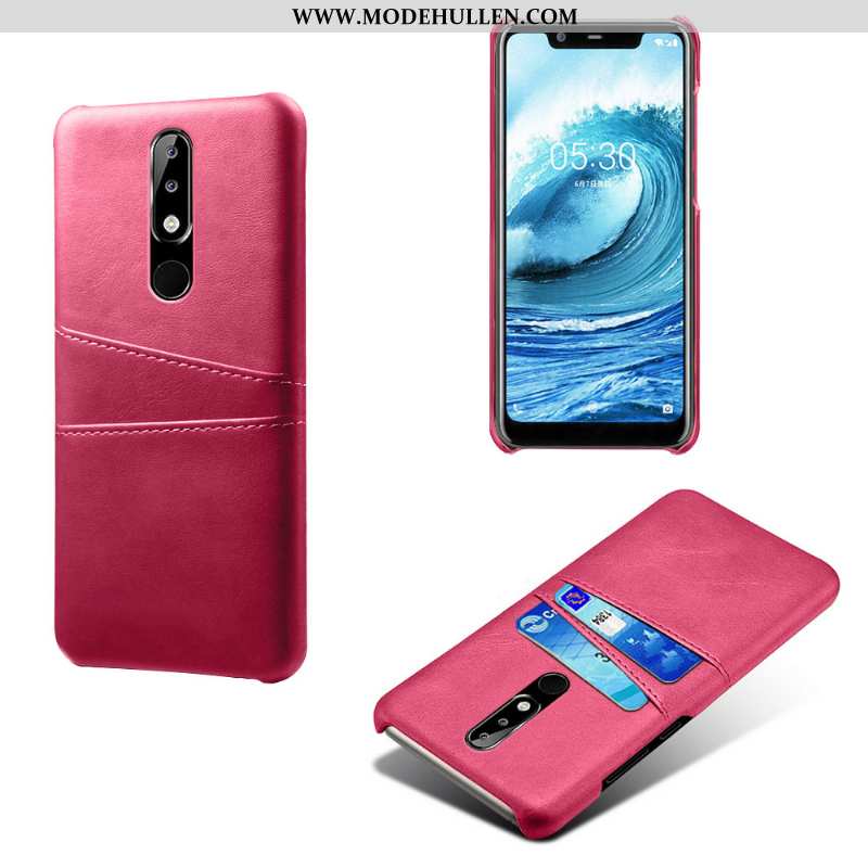 Hülle Nokia 5.1 Plus Schutz Leder Anti-sturz Rosa Case Handy