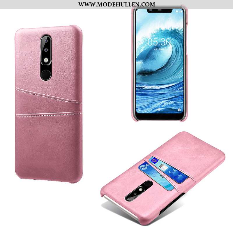 Hülle Nokia 5.1 Plus Schutz Leder Anti-sturz Rosa Case Handy