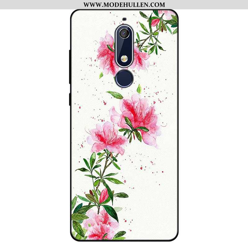 Hülle Nokia 5.1 Silikon Weiche Anti-sturz Mini Frisch Rosa