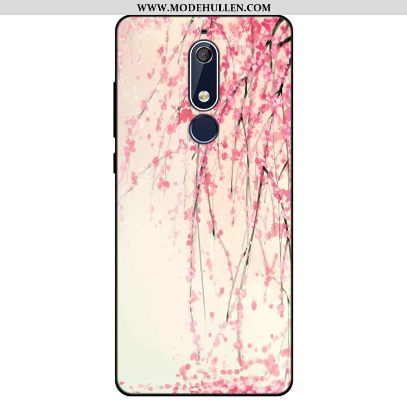 Hülle Nokia 5.1 Silikon Weiche Anti-sturz Mini Frisch Rosa