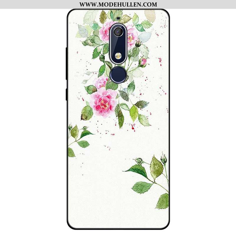 Hülle Nokia 5.1 Silikon Weiche Anti-sturz Mini Frisch Rosa