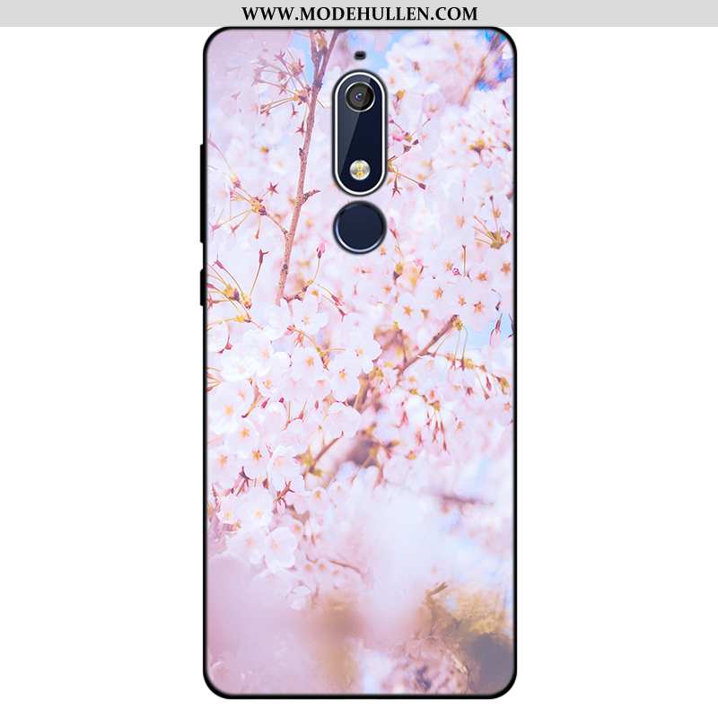 Hülle Nokia 5.1 Silikon Weiche Anti-sturz Mini Frisch Rosa