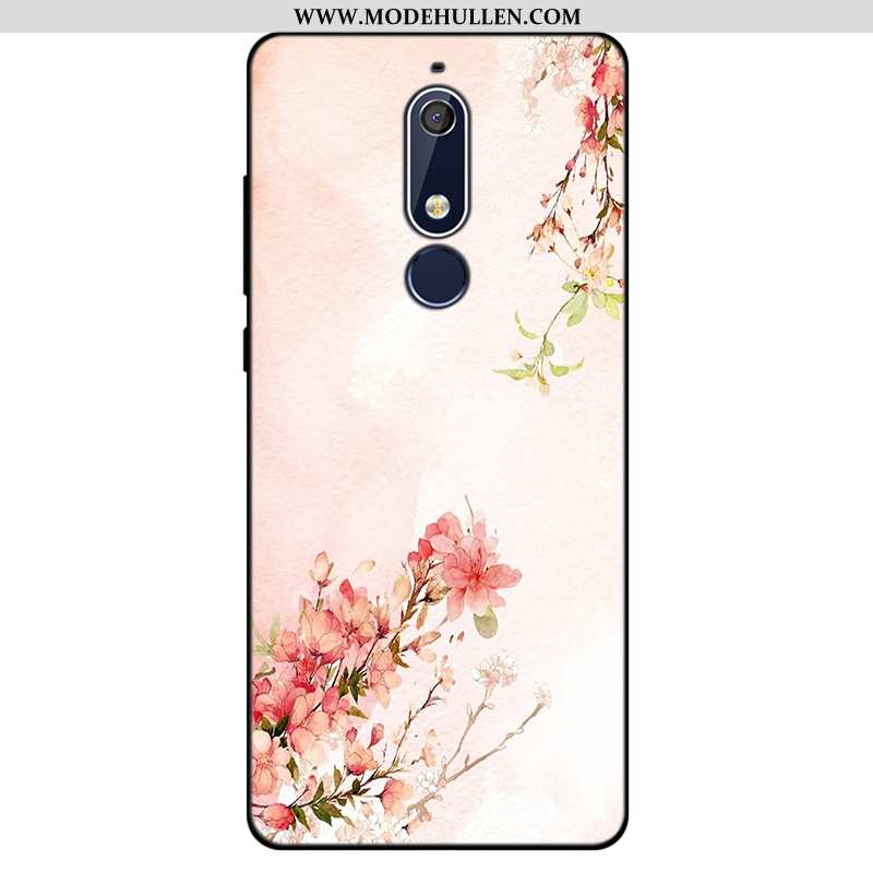 Hülle Nokia 5.1 Silikon Weiche Anti-sturz Mini Frisch Rosa