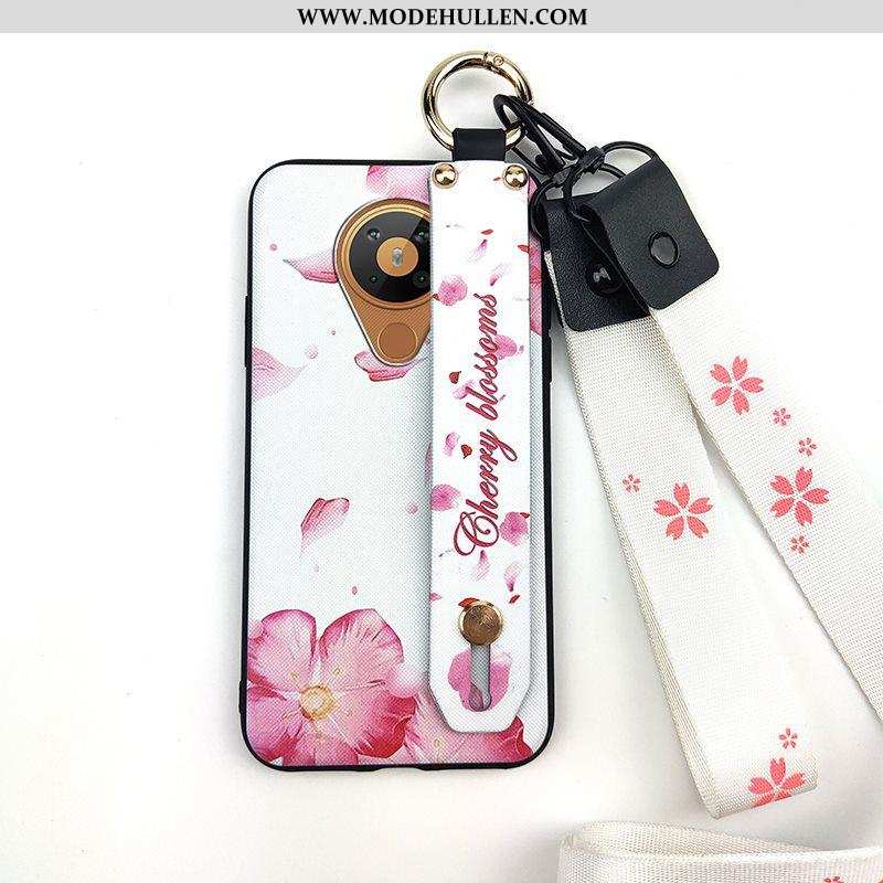 Hülle Nokia 5.3 Schutz Trend Halterung Blumen Handy Silikon Rosa