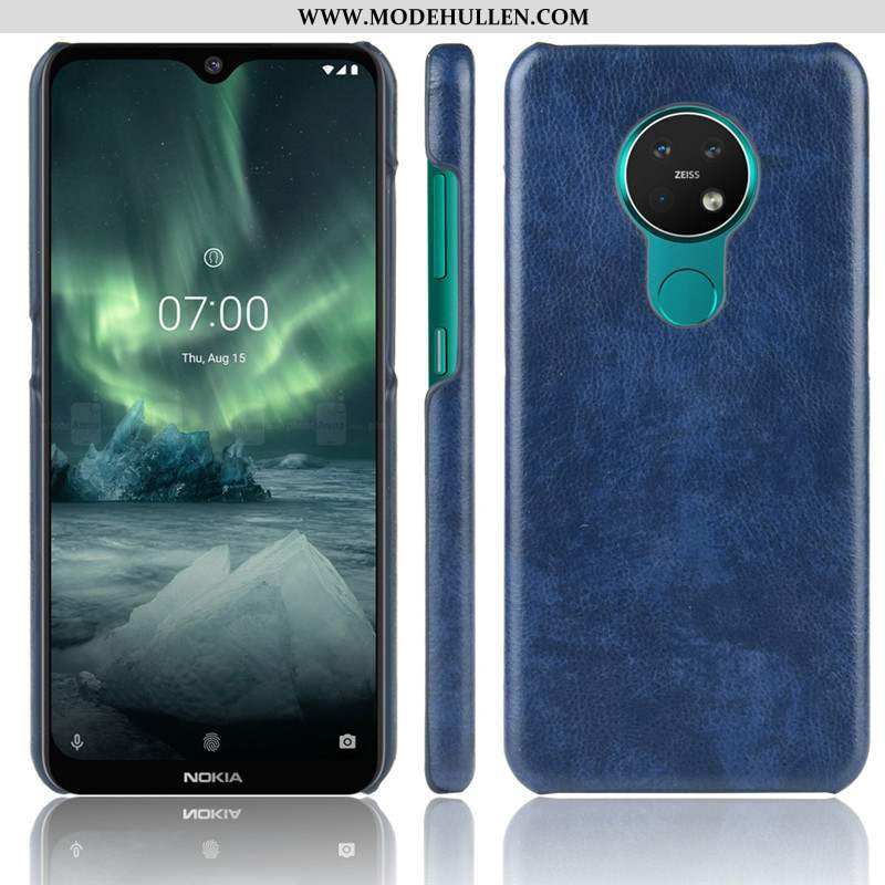 Hülle Nokia 6.2 Nubuck Leder Handy Schutz Case Rutschfest Braun