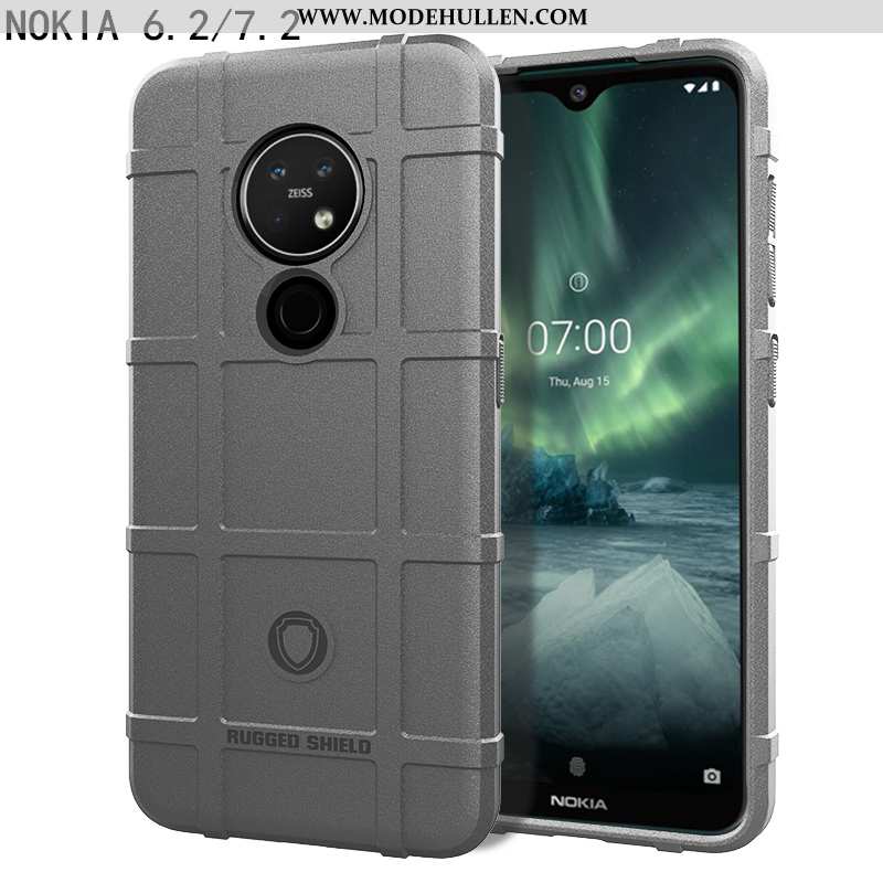 Hülle Nokia 6.2 Silikon Schutz Trend Handy Neu Anti-sturz An Bord Schwarz