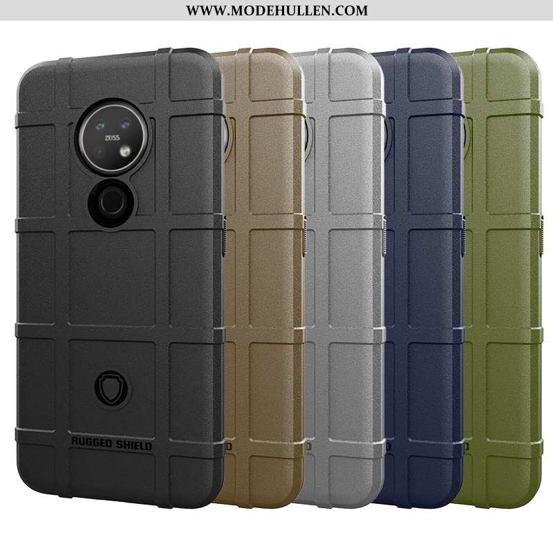 Hülle Nokia 7.2 Silikon Schutz Case Neu Grau Trend Weiche