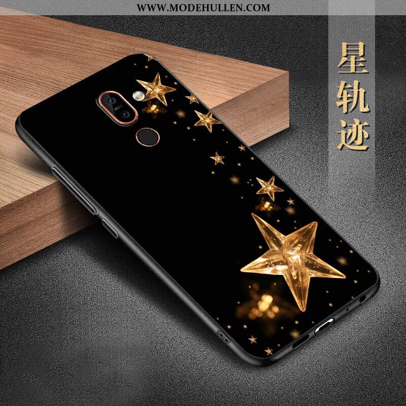 Hülle Nokia 7 Plus Schutz Silikon Schwarz Einfassung Anti-sturz Case Handy