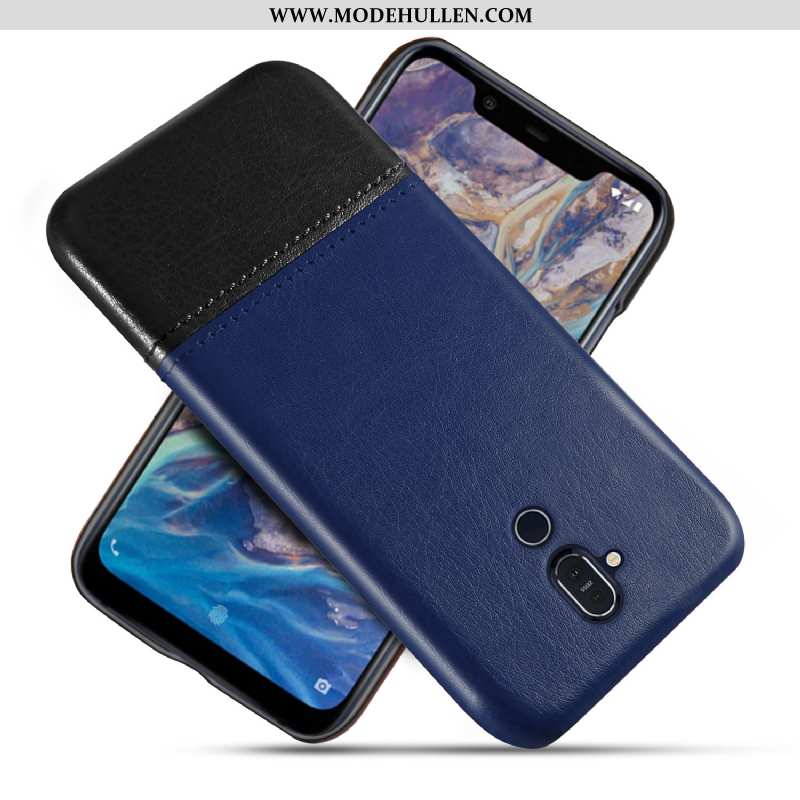 Hülle Nokia 8.1 Persönlichkeit Leder Handy Schutz Case Qualität Braun