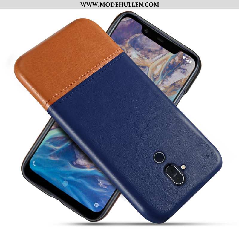 Hülle Nokia 8.1 Persönlichkeit Leder Handy Schutz Case Qualität Braun