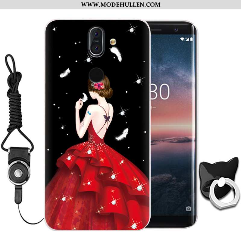 Hülle Nokia 8 Sirocco Schutz Hoch Handy Schwarz Case