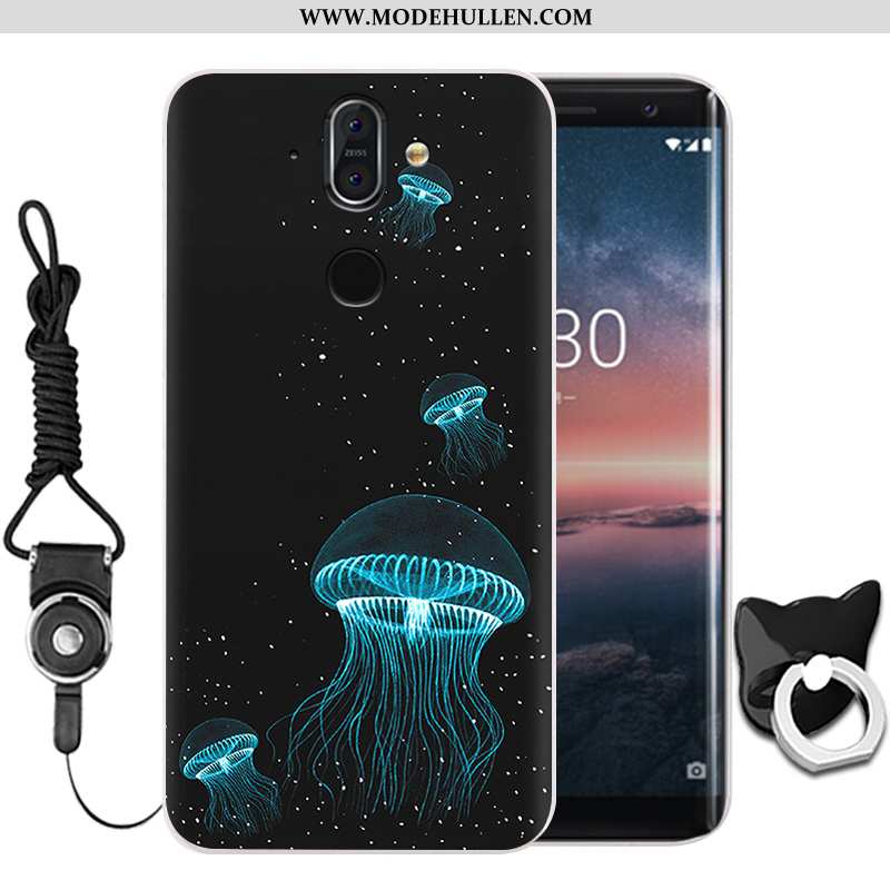 Hülle Nokia 8 Sirocco Schutz Hoch Handy Schwarz Case