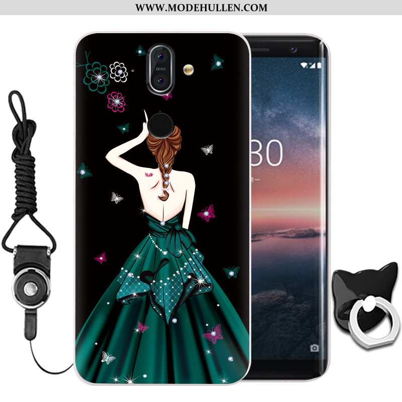 Hülle Nokia 8 Sirocco Schutz Hoch Handy Schwarz Case