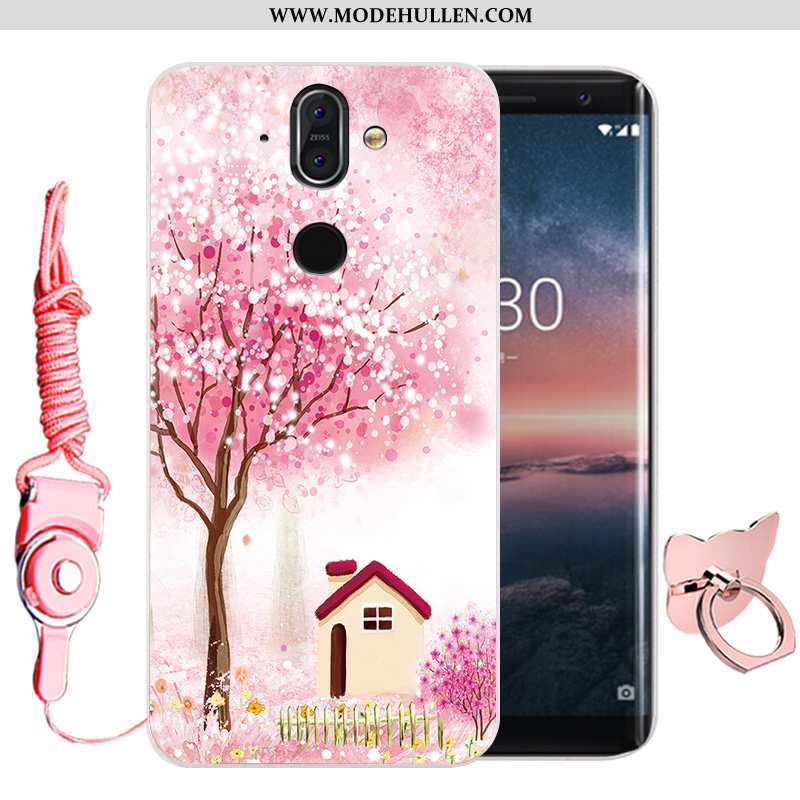 Hülle Nokia 8 Sirocco Schutz Hoch Handy Schwarz Case
