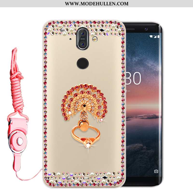 Hülle Nokia 8 Sirocco Schutz Strass Weiche Anti-sturz Case Handy Gold