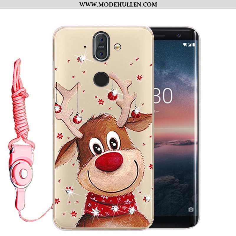 Hülle Nokia 8 Sirocco Schutz Strass Weiche Anti-sturz Case Handy Gold