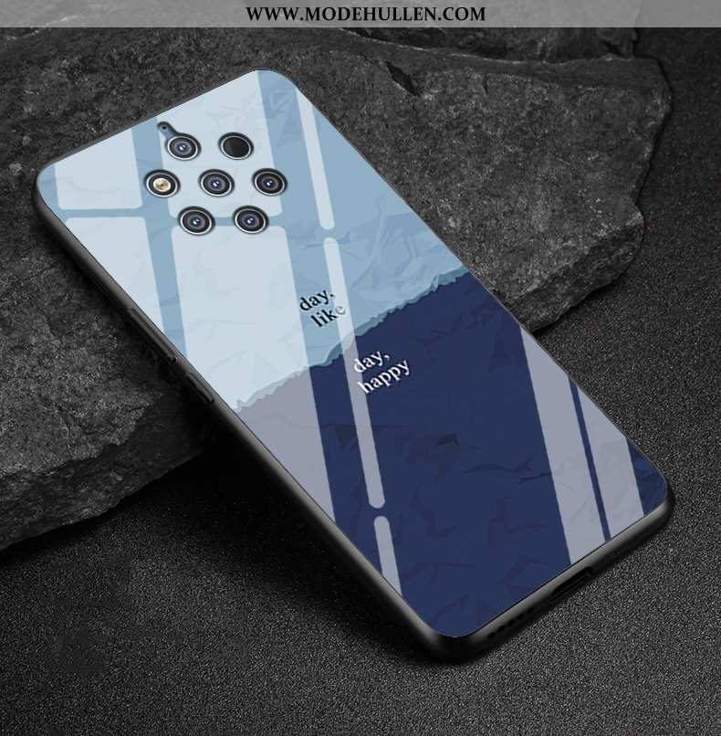 Hülle Nokia 9 Pureview Glas Kreativ Diamantform Case Farbe Silikon Bunte