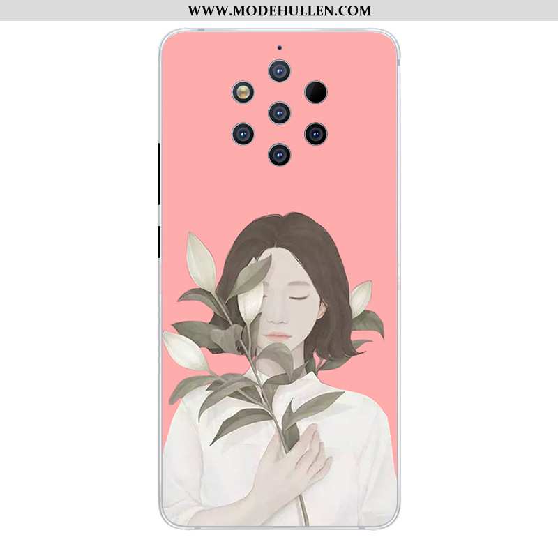 Hülle Nokia 9 Pureview Karikatur Schutz Anti-sturz Handy Kreativ Case Rosa