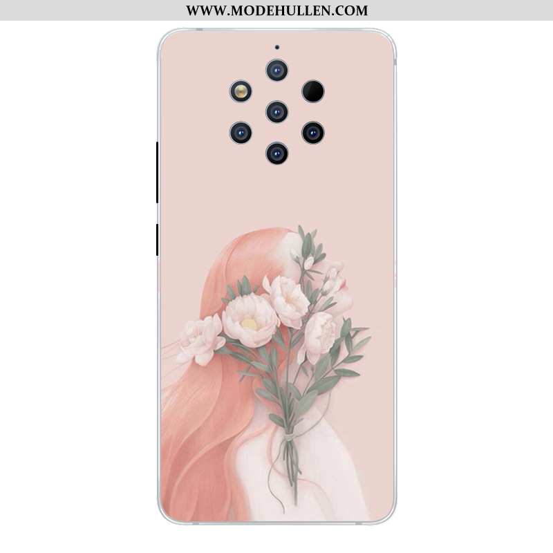 Hülle Nokia 9 Pureview Karikatur Schutz Anti-sturz Handy Kreativ Case Rosa